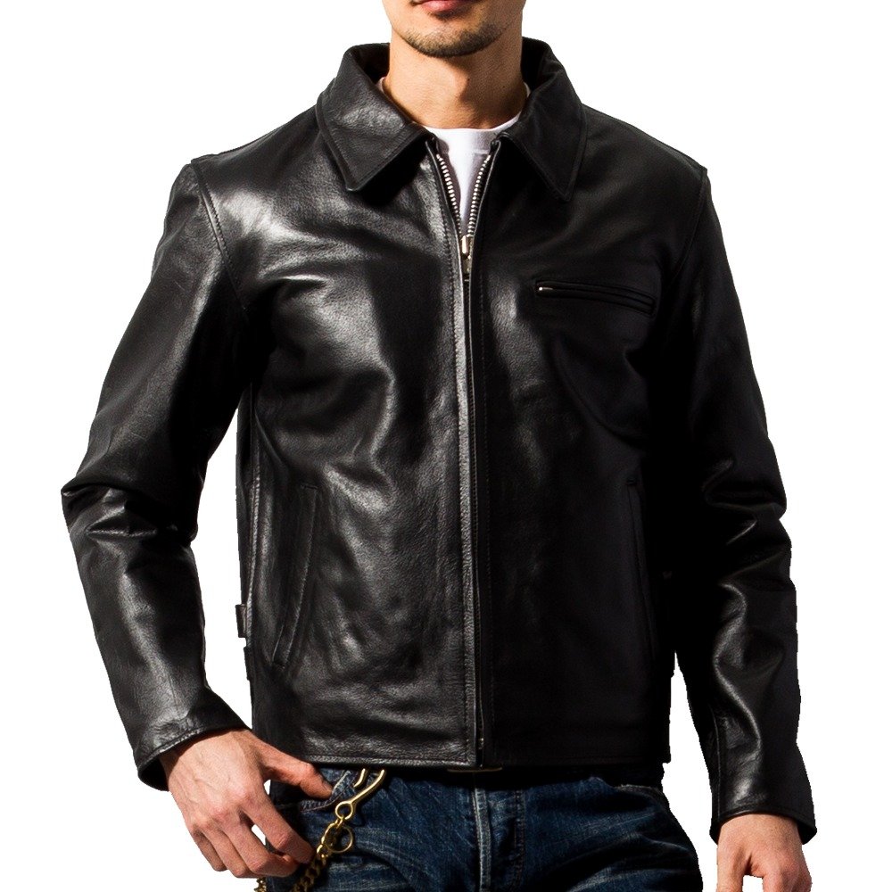HORN WORKS ホーンワークス シングル レザー ライダース ジャケット Horn Works 本革 襟付きシングルライダースジャケット メンズ